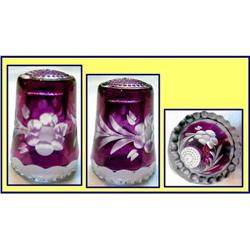 CUT CASED GLASS RUBY CRANBERRY THIMBLE #1186472