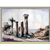 Image 1 : SIGNED WC PAINTING CEASARIA ROMAN RUIN ISRAEL #1186482