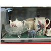 Image 2 : Shelf Lot of Vintage China, Crystal & Silver