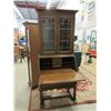 Image 2 : 1920s Oak Drop Front Secretary Bookcase