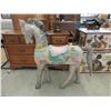 Image 1 : 42" Tall Carved Wood Horse - 12" Wide x 36" Long