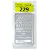 Image 1 : 10 Oz. Johnson Matthey .999 Silver Bar