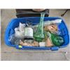 Image 1 : Large Tote of Assorted Vases & Decor