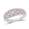 Image 1 : Womens Round Diamond Band Ring 1/2 Cttw 10kt Two-tone Gold - REF-32A5M