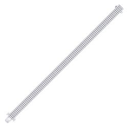 Mens Round Diamond Fashion Bracelet 9-1/2 Cttw 14kt White Gold - REF-613R5X