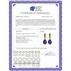 Image 2 : Genuine 13.2 ctw Amethyst Earrings 14KT Yellow Gold - REF-67Z5N