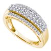 Image 1 : Womens Round Diamond Band Ring 5/8 Cttw 14kt Yellow Gold - REF-43H5R