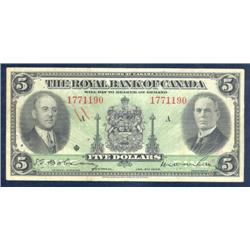The Royal Bank of Canada; $5.00 1935