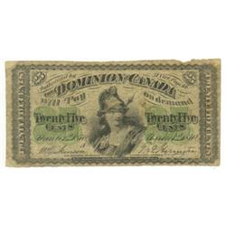 Dominion of Canada; $0.25 1870, DC-1a