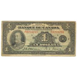 $1.00 1935 French note, BC-2, Choice VG