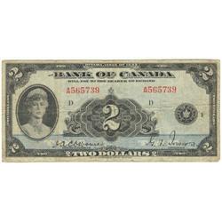 $2.00 1935 English note, BC-3, choice F