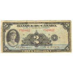 $2.00 1935 French note, BC-4, VG/F