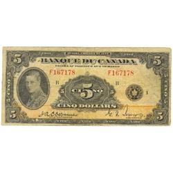 $5.00 1935 French Note, BC-6, Choice Fi