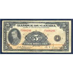 $5.00 1935 French note, BC-6, choice Fi