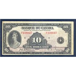 $10.00 1935 French note BC-8, VF