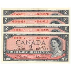 $2.00 1954 replacement, BC-38bA, 4 cons