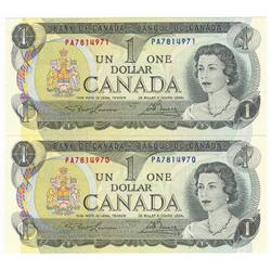 $1.00 1973, BC-46a, AU, PA7814970 & PA7