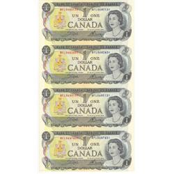 $1.00 1973 mini sheet of 4 vertical not