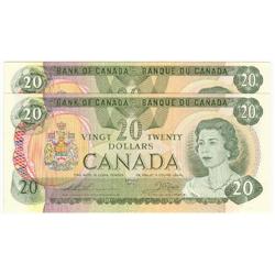 $20.00 1979 repl, BC-54cA, UNC 2 cons 5