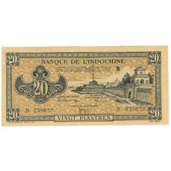 France, Indo-China, 20 Piastres, 1942-4