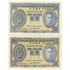 Image 1 : Government Hong Kong, 2 x $1 issue 1940