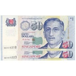 Singapore, 2 x 50 dollar issue 1999 ND 