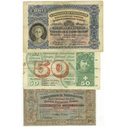 Switzerland, lot of 7 different notes r