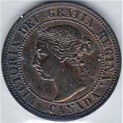 Cent 1891, CCCS AU-50; SD, SL, Obv # 3