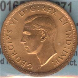 1 Small Cent 1939, CCCS certified MS-65