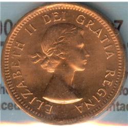 1 Small Cent 1953, CCCS MS-65; Red, NSF