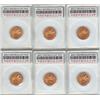 Image 2 : 6 x Cent 1965 LB, B5 all ACG MS-65 Red