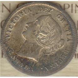 5 Cents 1872H, ICCS certified EF-45