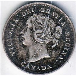 5 Cents 1885 ICCS certified VF-20, 5 Ov