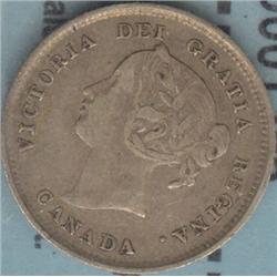 5 Cents 1891 CCCS VF-30, Obv # 5, 1 Ove