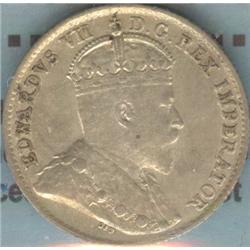 5 Cents 1909, CCCS EF-45; Pointed Leave