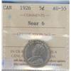 Image 1 : 5 Cents 1926, ICCS certified AU-55; Nea