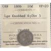 Image 1 : 10 Cents 1886 ICCS VF-20; Obv # 5, Larg