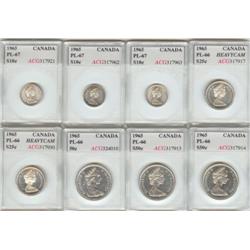 Lot of 8 ACG certified coins read
