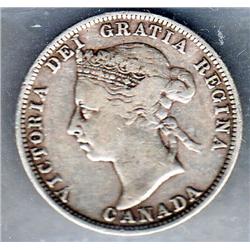 25 Cents 1891 ICCS certified F-12