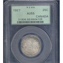 25 Cents 1927, PCGS certified AU-5