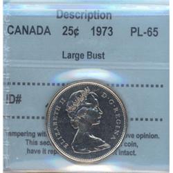 25 Cents 1973, CCCS Certified PL-65; La