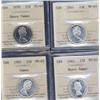 Image 1 : Lot of 4 X 25 Cents all ICCS certified,