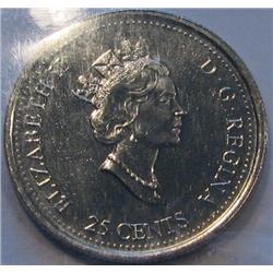 25 Cents 1999 CCCS MS-62; Sept Overstru