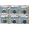 Image 1 : Lot of 6 x 25 Cents all CCCS MS-65 from