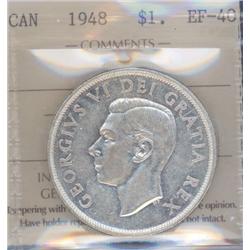 1 Dollar 1948, ICCS certified EF-40