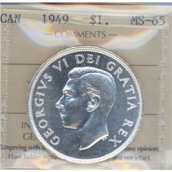 1 Dollar 1949, ICCS certified MS-65