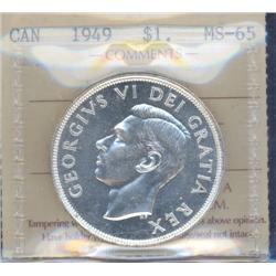 1 Dollar 1949, ICCS certified MS-65