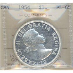 1 Dollar 1954, ICCS certified PL-65