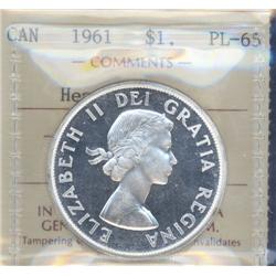 1 Dollar 1961, ICCS PL-65 Heavy-Cameo