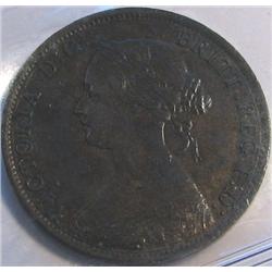 Nova Scotia 1 Large Cent 1861 ICCS AU-5